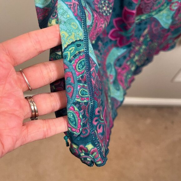 Title Nine Athena Dress Size Medium Green Paisley Floral Outdoor Athletic Travel - Picture 7 of 10